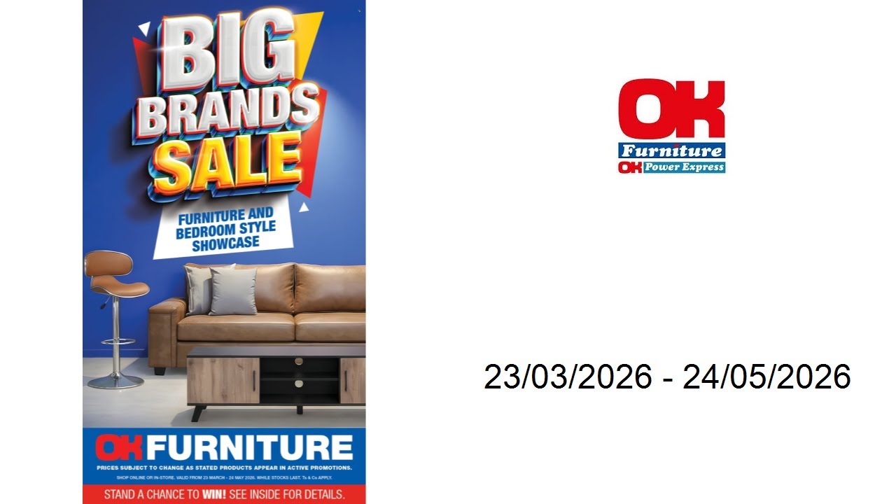 OK Furniture specials - 23/03/2026 - 24/05/2026