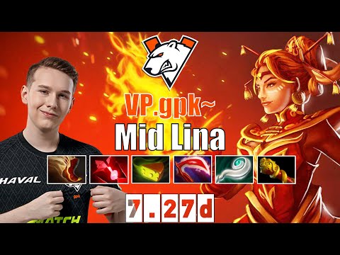 Lina | VP.gpk~ | Mid Lina | 7.27d Gameplay Highlights
