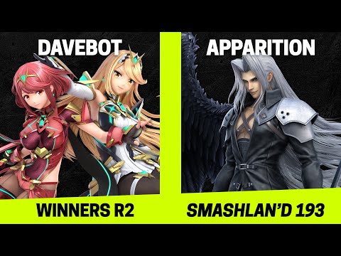 SmashLAN'd 193 Winners R2 - DaveBot (Pyra/Mythra) vs Apparition (Sephiroth) - SSBU Tournament