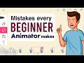 Flipaclip tutorial | Animate Smooth Motion- 4 Mistakes Beginner Animators make