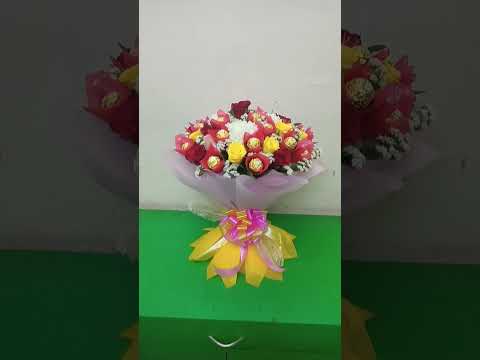Chocolate bouquet #flowerbouquet chocolate And mix Rose bouquet making