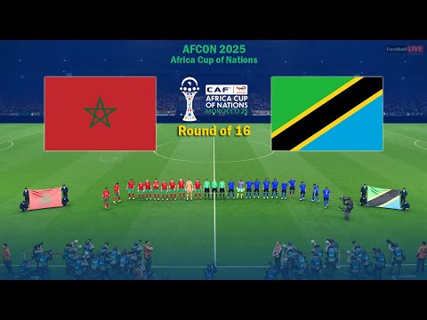 MOROCCO vs TANZANIA - Africa Cup of Nations 2025 AFCON | Full Match All Goals | Simulation PES