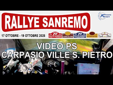 Rallye Sanremo 2025 - PS CARPASIO VILLE SAN PIETRO