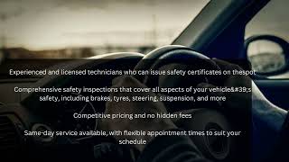 Best of the providers Mobile Safety Certificates Brisbane