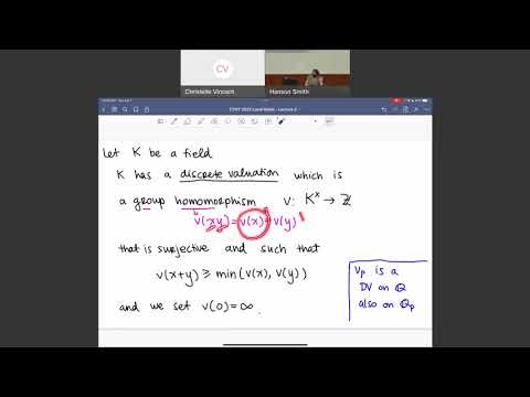 CTNT 2022 - Local Fields (Lecture 2) - by Christelle Vincent