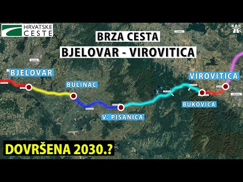 Plan izgradnje brze ceste BJELOVAR - VIROVITICA (D12)