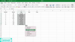 How to use autofill in Excel