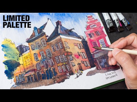 QOR Nickel Azo + Quin Magenta + Ultramarine (Limited Palette)