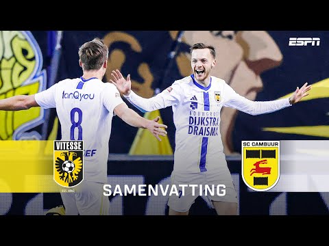 🤯 SC CAMBUUR VERPLETTERT Vitesse in de Gelredome | Samenvatting Vitesse - SC Cambuur