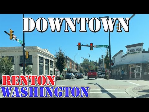 Renton - Washington - 4K Downtown Drive