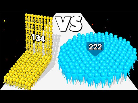 RUNNER PUSHER /vs RABBLE RUNNER ∞ ASMR Gameplay Android iOS • Stickman Run • Count Master 3D Games