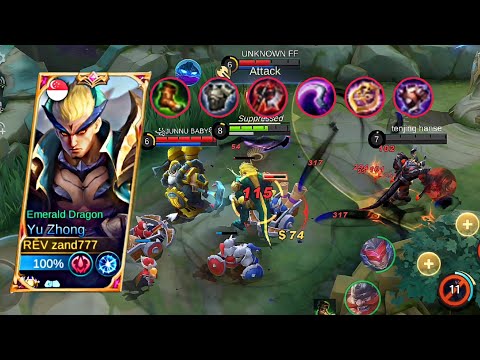 YU ZHONG NEW BUILD DEMAGE + SUSTAIN || YU ZHONG BEST EMBLEM SET 2023 || YU ZHONG VS THAMUZ ||PART-63
