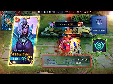 VALENTINA ROAMER ( SUPPORT EMBLEM + DIRE HIT ) 2022 II ROTATION & COMBO - MOBILE LEGENDS