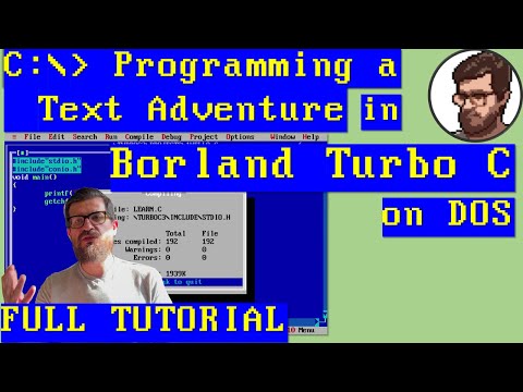 Programming a text adventure with Borland Turbo C in DOS (FULL TUTORIAL)