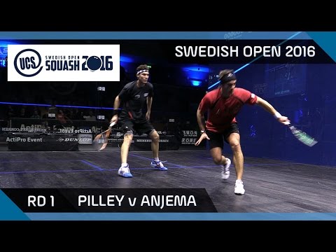 Squash: Pilley v Anjema - UCS Swedish Open 2016 - Rd 1 Highlights