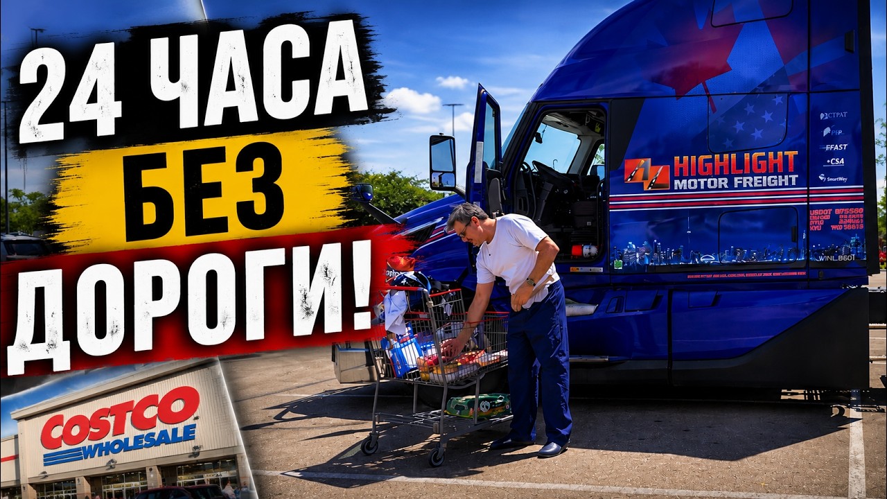 24 часа без дороги. Так проходит выходной дальнобойщика в США !!!