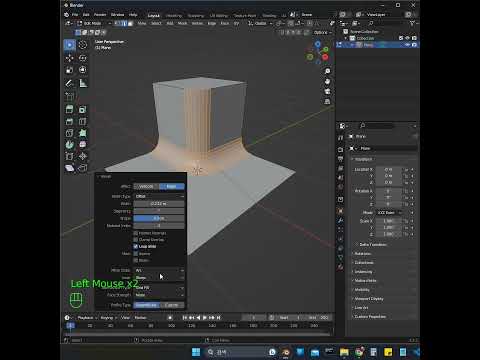 Blender Mukbang - 011.  Belvel, Miter Out, inner.