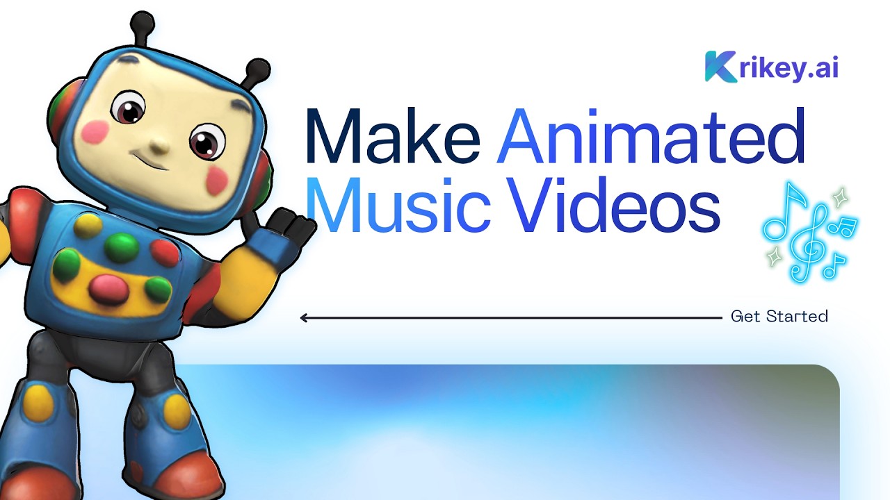 How to Make an Animated Music Video: AI Cartoon Tutorial | Krikey AI Animation video thumbnail