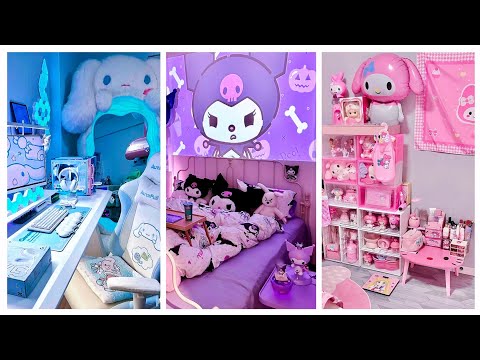 Kuromi VS Cinnamoroll VS My Melody Room Makeover 💜💙Sanrio Bedroom Decorating ideas   #cindyasmr