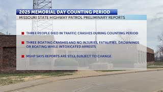 MSHP preliminary reports indicate three fatalities over Memorial Day Weekend
