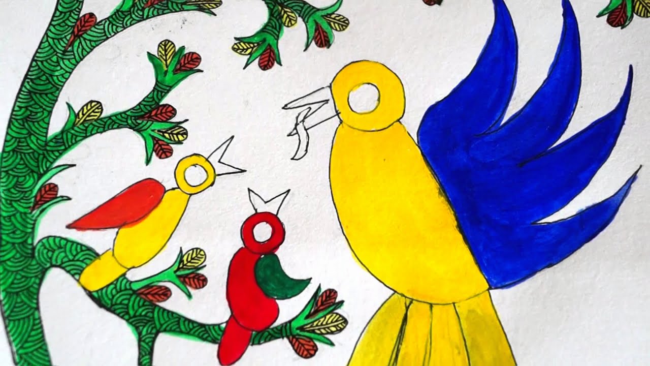 gond painting tutorial for beginners by disha mishra dubey