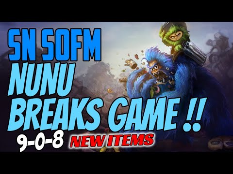 SN SofM Plays NUNU Jungle - Perfect KDA 9-0-8 Challenger Gameplay - New Items - Season 11