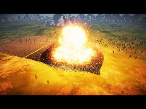 1 MILLION zombies VS NUCLEAR EXPLOSION ! Ultimate Epic Battle Simulator 2 - UEBS 2