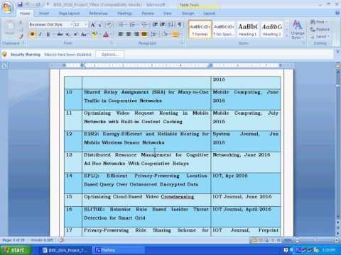 IEEE 2016 - 2017 project