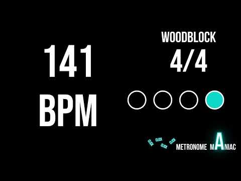Metronome 141 BPM 4/4 - Woodblock