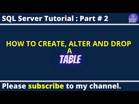 Master Sql Server Create Alter Drop Delete Tables Full Sql Tutorial