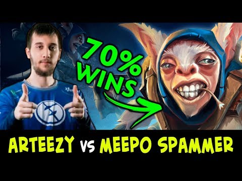 Arteezy vs 70% winrate Meepo SPAMMER — who carry better?