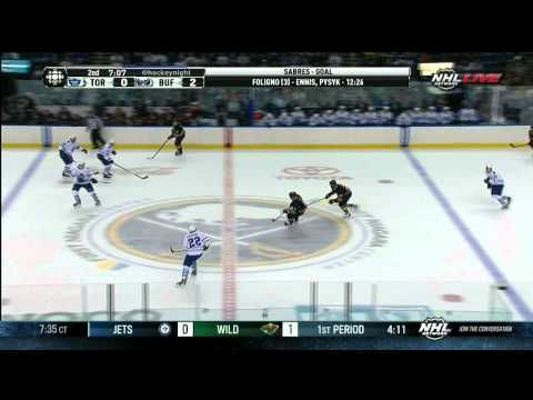 Marcus Foligno goal 2-0 Toronto Maple Leafs vs Buffalo Sabres 9/21/13 NHL Hockey