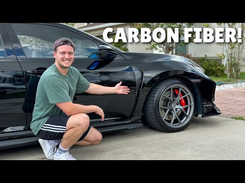APR Carbon Fiber Fender Ducts Install on my Civic Type R!