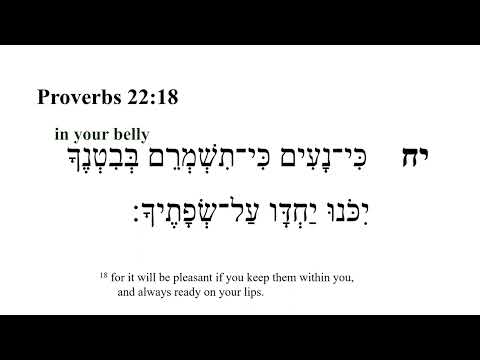 Proverbs 22 -- Hebrew Bible Speaker with English Captions