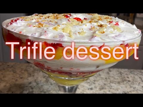TRIFLE Dessert- Cake & Pudding Dessert. #polytube #tonga #polynesian #poly #cooking