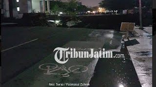 Video Penampakan Jalan Gubeng Surabaya Tiba-tiba Ambles Sepanjang 50 Meter, Sedalam 10 Meter