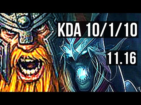 OLAF vs KARTHUS (JUNGLE) | 10/1/10, 70% winrate, Rank 14 Olaf | TR Grandmaster | v11.16