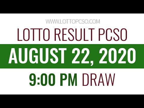 PCSO Lotto Result August 22, 2020 (6/55, 6/42) 9PM Draw Results