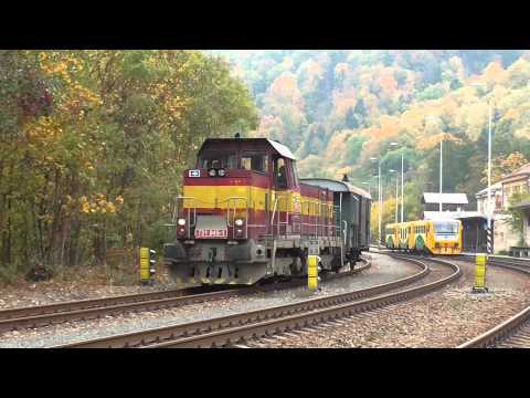 731.045-1 ČD Cargo se služebním vozem jako vlak 181620 | stanice Hrubá Voda