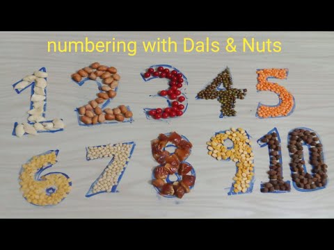 kids activities/ numbering with dals, nuts/Tansi & tejcollections