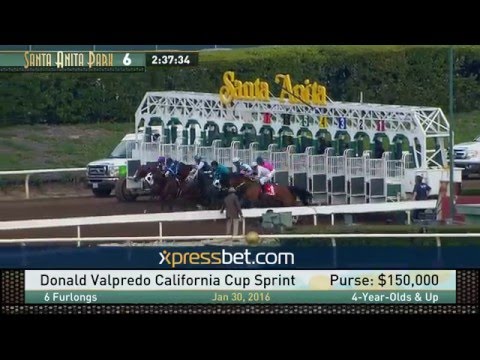 Donald Valpredo California Cup Sprint (Cal-breds) - Saturday, January 30, 2016 HD