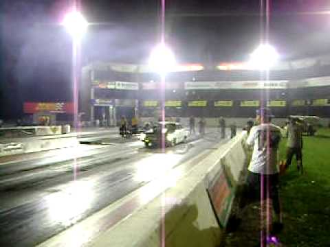 Larry Larsons 6.95 @ 209mph pass at Drag Week 2010 Finals at National Trail Raceway