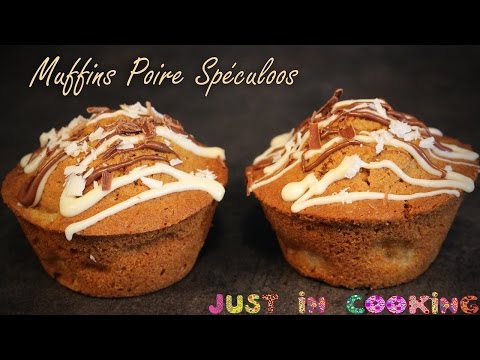 Recette Muffins poire et sp&eacute;culoos