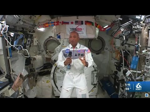 NASA astronaut Victor Glover answers questions from space