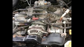 Squeaking-squealing belt adjustment (10mins JOB) Subaru 2.5l