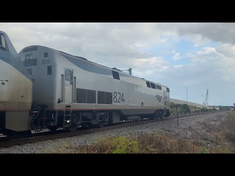 amtrak and tri rail at sistrunk on track 1 and track 2 with 815 and and 507 and 501 (new intro)