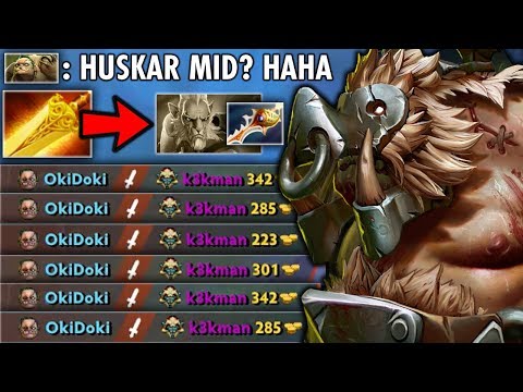 PUDGE MID VS HUSKAR 7.25 PATCH!! HE BOUGHT RADIANCE AGAINST RAPIER PHANTOM LANCER | GENIUS PUDGE