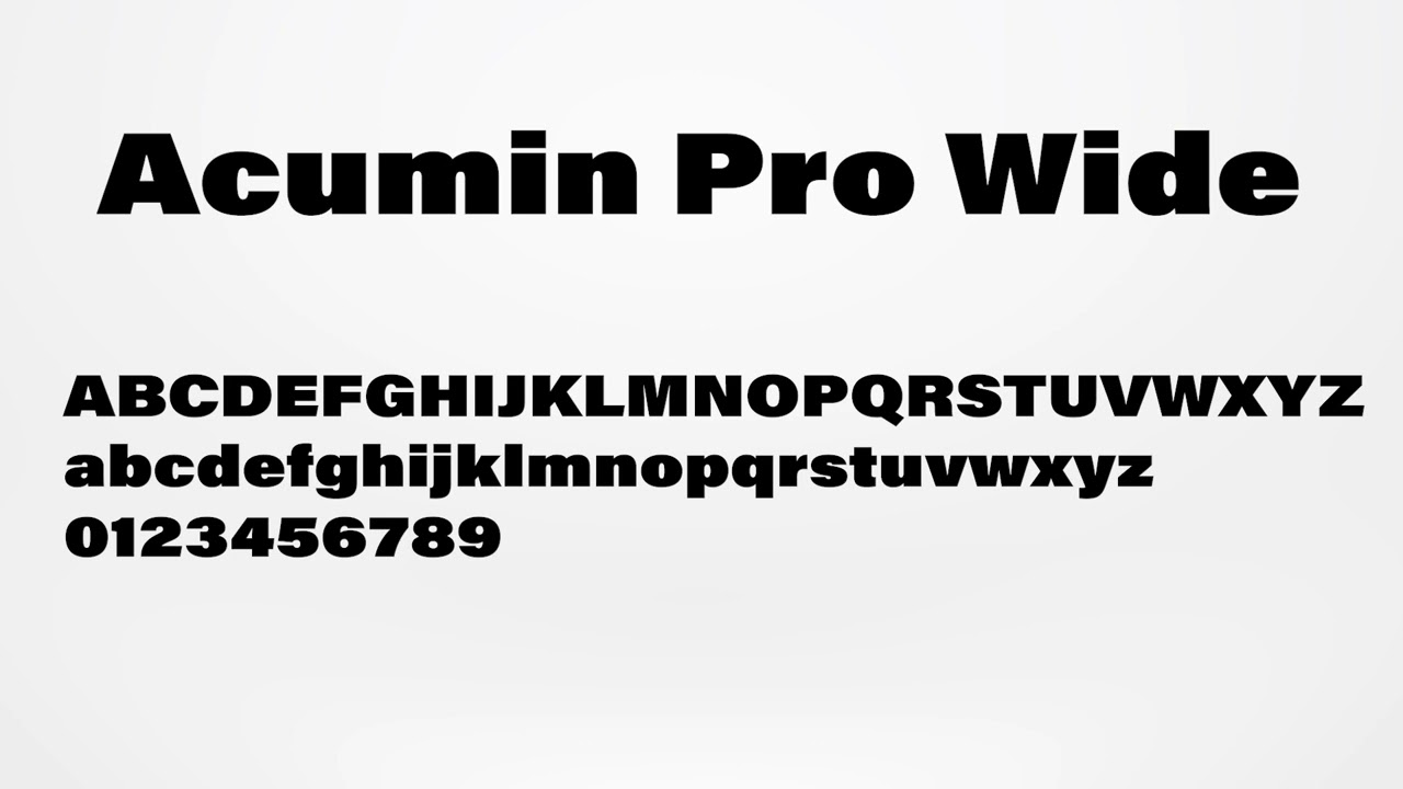 Acumin Pro Wide font