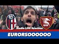 Bologna Salernitana 3-0 Stadio Live Reaction ❤️💙 ORSOLINI E SAELEMAKERS FANNO IMPAZZIRE LO STADIO