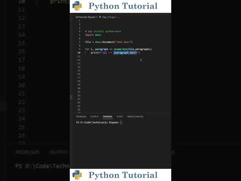 Read Scrape Word Docx Files With Python Python Tutorial